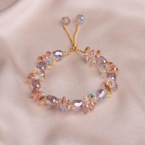 Fashion Glass Floral Ball Crystal Bracelet – Image 5