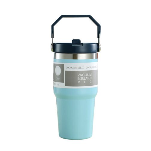 Portable Car Cup Stainless Steel Cup Travel Sports Water Bottle With Handle Cover Coffee Tumbler Cup - Image 9