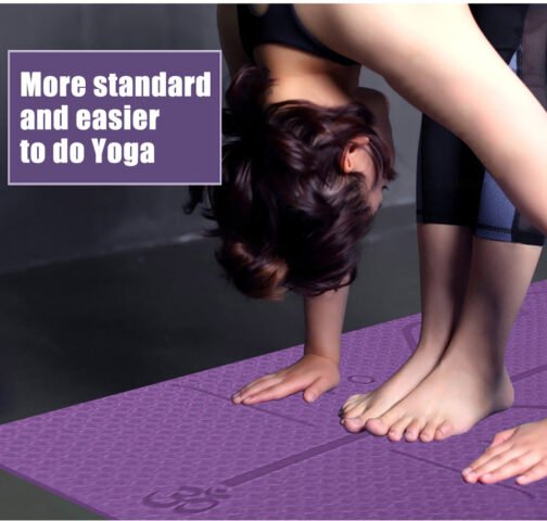 Non Slip TPE Yoga Mat Position Line Beginner – Image 4