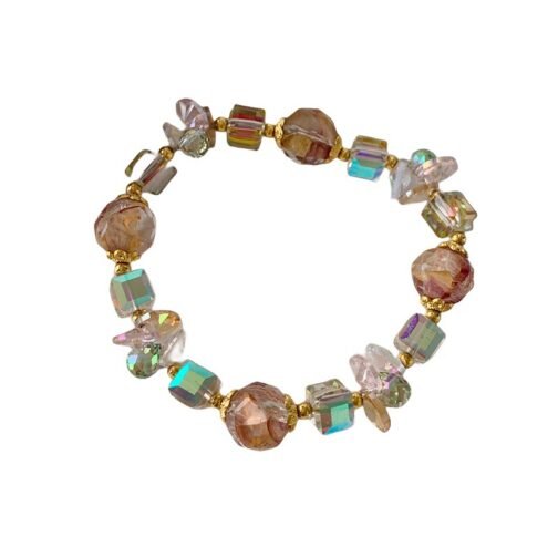 Fashion Glass Floral Ball Crystal Bracelet – Image 4