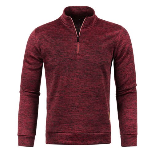 Autumn And Winter Men's Neckline Zipper Sweater - Image 9