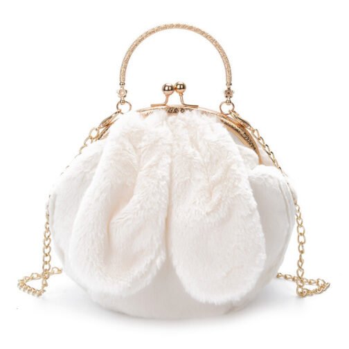 Plush Bag Faux Fur Rabbit Ear Clip - Image 7