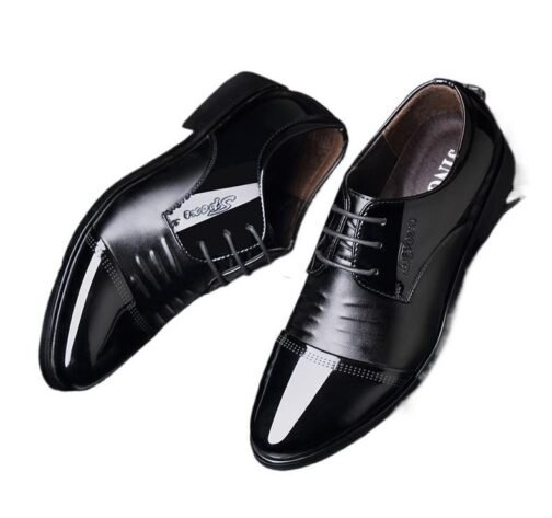 Men's Autumn Height Increasing Casual Black Groom Wedding Shoes - Image 6