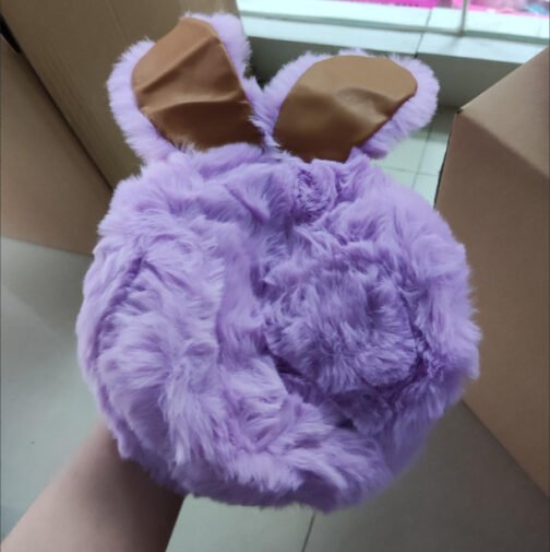 Plush Bag Faux Fur Rabbit Ear Clip - Image 4