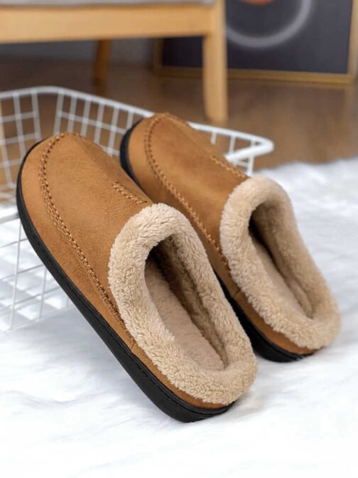 Men's Plus Size Winter Cotton Slippers Pantoufles d'hiver en coton pour hommes de taille supérieure – Image 8