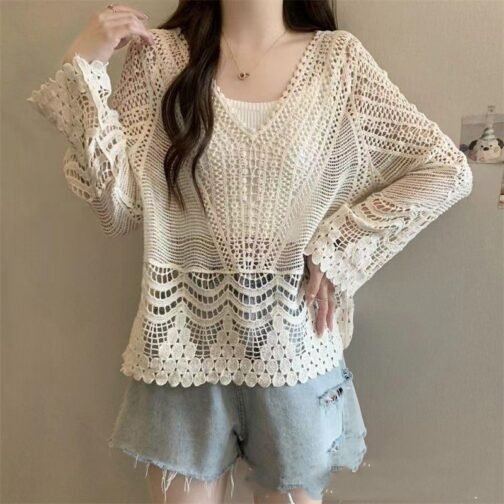 Idle Style Thin Knitwear For Women Autumn