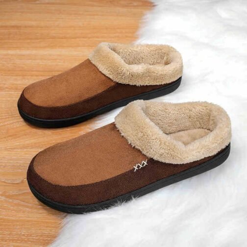 Men's Plus Size Winter Cotton Slippers Pantoufles d'hiver en coton pour hommes de taille supérieure – Image 3