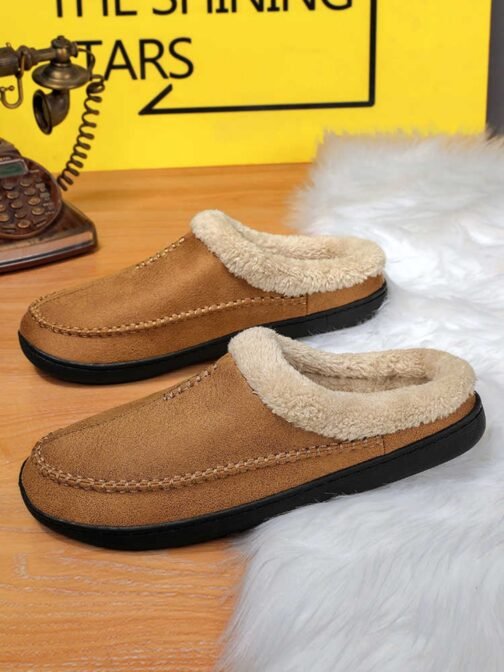 Men's Plus Size Winter Cotton Slippers Pantoufles d'hiver en coton pour hommes de taille supérieure – Image 7