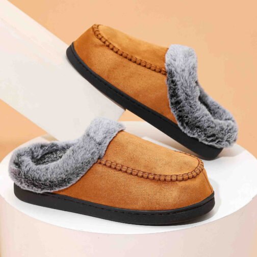 Men's Plus Size Winter Cotton Slippers Pantoufles d'hiver en coton pour hommes de taille supérieure – Image 2