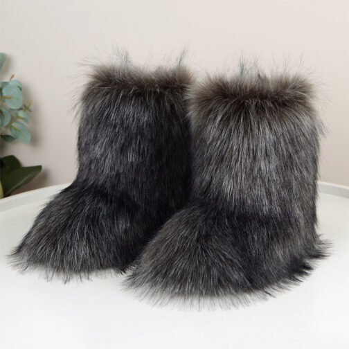 Flat Heel High-top Warm Mid-calf Snow Boots – Image 2