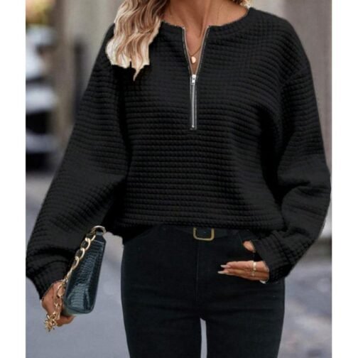 Solid Color New Long Sleeve Women's Sweater – Image 5