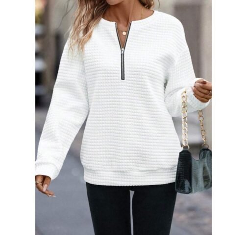 Solid Color New Long Sleeve Women's Sweater – Image 6