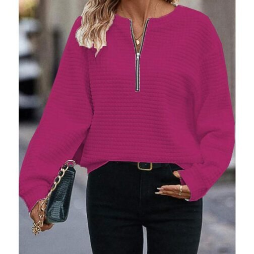 Solid Color New Long Sleeve Women's Sweater – Image 2