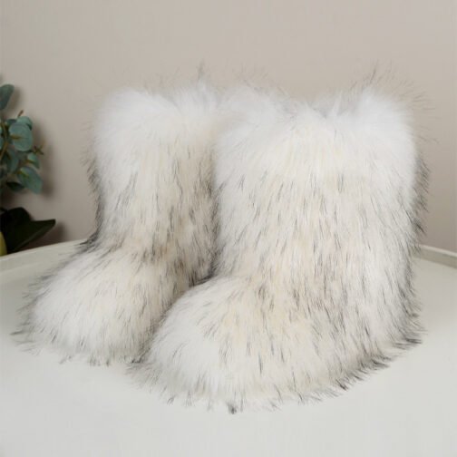 Flat Heel High-top Warm Mid-calf Snow Boots – Image 3