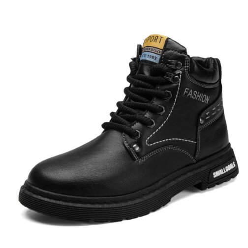 All-matching Men's Martin Boots Retro British Style Leather - Image 3